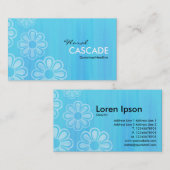 フローラカスケード – 青テクス絵を描チャ 名刺 (正面/裏面)