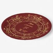 フローラカスタマイズハッピー金ゴールド50周年記念 ペーパープレート (アングル)