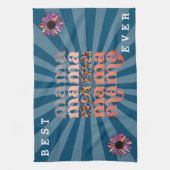 フローラカスタマイズマムブルー キッチンタオル (縦)