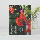 フローラカスタマイズ可能なバレンタインデイカード サンキューカード (スタンド正面)