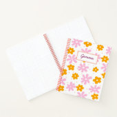 フローラカスタマイズ可能な名前ノートブック ノートブック (内部)