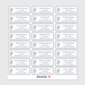 フローラカスタマイズ結婚可能なゲスト住所 シール (シート)