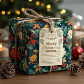 フローラカスタムとオーナメントのクリスマスラップ ラッピングペーパー