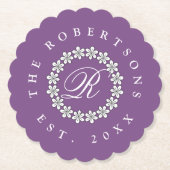 フローラカスタムの結婚ホタテの縁紙コースター ペーパーコースター (正面)