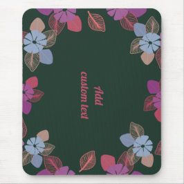 フローラカスタムの緑モダン色 マウスパッド