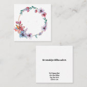 フローラカスタムアートイヤリングジュエリー表示カード 予約カード (正面/裏面)