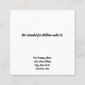 フローラカスタムアートイヤリングジュエリー表示カード 予約カード (裏面)