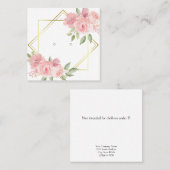 フローラカスタムアールデコスタッドイヤリングディスプレイカード 予約カード (正面/裏面)