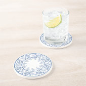 フローラカスタムインディゴブルー縁どサンドストーンコースター コースター (側面)