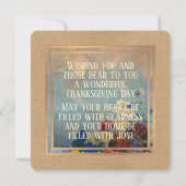 フローラカスタムウォーターカラーハッピーサンクスギビング シーズンカード (裏面)