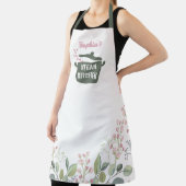 フローラカスタムウォーター色ビーガンキッチン エプロン (インサイチュ)