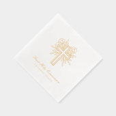 フローラカスタムクロスファースト聖餐式ナプキン 箔ナプキン (右)