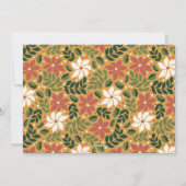 フローラカスタムグリーンレッド黄色の写真クリスマス シーズンカード (裏面)