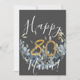 フローラカスタムハッピー80th誕生日カード シーズンカード