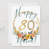 フローラカスタムハッピー80th誕生日カード シーズンカード (正面)