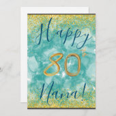 フローラカスタムハッピー80th誕生日カード シーズンカード (正面/裏面)