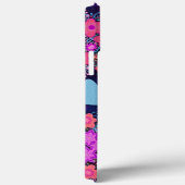 フローラカスタムハートパターン青い吸光度 Case-Mate iPhoneケース (裏面 / 右)