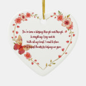 フローラカスタムハートメンターありがとう セラミックオーナメント (正面)