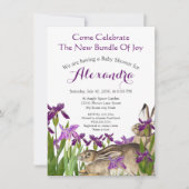 フローラカスタムバニーラビットパープルアイリス赤ちゃんシャワー (正面)