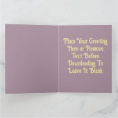 フローラカスタムパープルHamsaハンドオブファティマ挨拶 カード (内部)