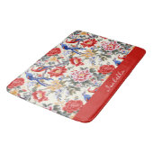 フローラカスタムピンクブルーレッドバード バスマット (アングル)