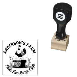 フローラカスタムファミリーファームフレッシュエッグ卵 ラバースタンプ