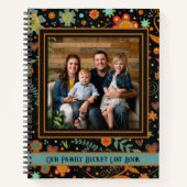 フローラカスタムファミリ写真名日付バケット・リスト ノートブック (正面)
