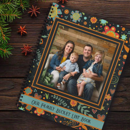 フローラカスタムファミリ写真名日付バケット・リスト ノートブック