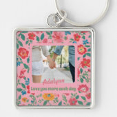 フローラカスタムフォトバレンタイン10代のプレゼント キーホルダー (正面)
