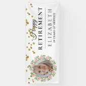 フローラカスタムフォト退職パーティーバナー 横断幕 (縦)