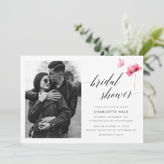 フローラカスタムブライダルシャワー写真 招待状 (スタンド正面)