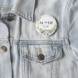 フローラカスタムベビーシャワーボタン – AUNTIE To Be 缶バッジ