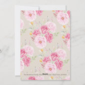 フローラカスタムベビー招待状シャワー|洗礼 シーズンカード (裏面)