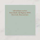 フローラカスタムボホテラコッタパーティーイベント エンクロージャーカード (裏面)