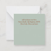 フローラカスタムボホテラコッタパーティーイベント ノートカード (裏面)