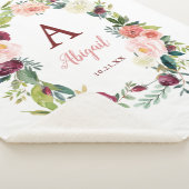 フローラカスタムボホリースブルガンディシェルパブランケット シェルパブランケット (3/4)