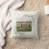 フローラカスタムボホ写真植物セージ緑 クッション (ブランケット)