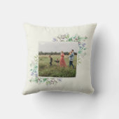 フローラカスタムボホ写真植物セージ緑 クッション (裏面)