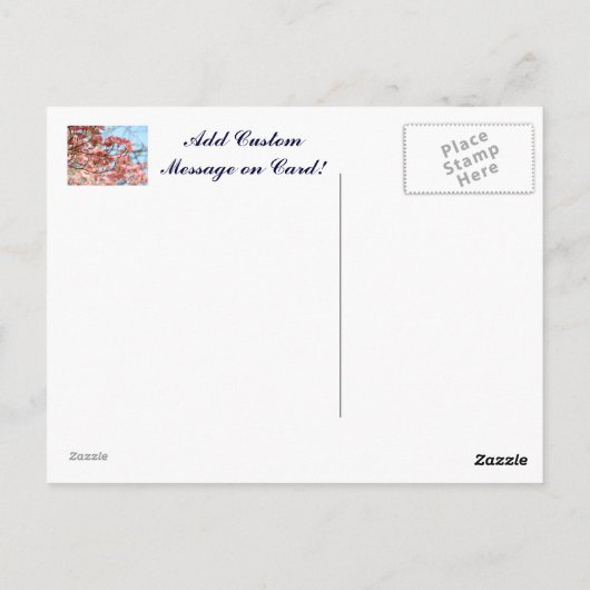 フローラカスタムポストカードピンクドッグウッド花 ポストカード (裏面)