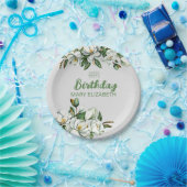 フローラカスタムマグノリアグリーナリーBIrthdayパーティー ペーパープレート (パーティー)