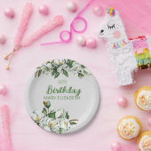 フローラカスタムマグノリアグリーナリーBIrthdayパーティー ペーパープレート (パーティー)