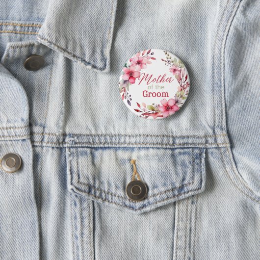 フローラカスタムマザーオブザグルームブライダルシャワー 缶バッジ (インサイチュ)