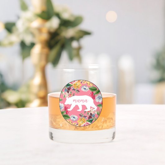 フローラカスタムママベアオンシックなピンクのベアーカクテル ウイスキーグラス (インサイチュ (ウェディング))