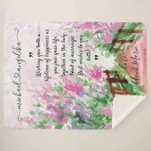 フローラカスタムメッセージ毛布(新婚の場合) シェルパブランケット (正面(横))