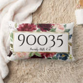 フローラカスタムメルロネイビー金ゴールドシティ州Zip ランバークッション (ブランケット)