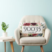 フローラカスタムメルロネイビー金ゴールドシティ州Zip ランバークッション (椅子)