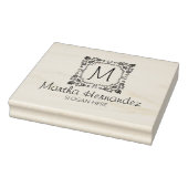 フローラカスタムモノグラム、スモールビジネス大規模 ラバースタンプ (スタンプ)