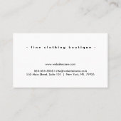 フローラカスタムラグジュアリーブティックフローラ 名刺 (裏面)