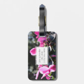 フローラカスタムラベル、パーソナライズ ラゲッジタグ (裏面縦)