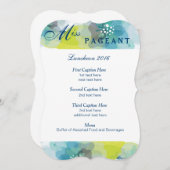 フローラカスタムランチョンプログラムカード メニュー (正面/裏面)